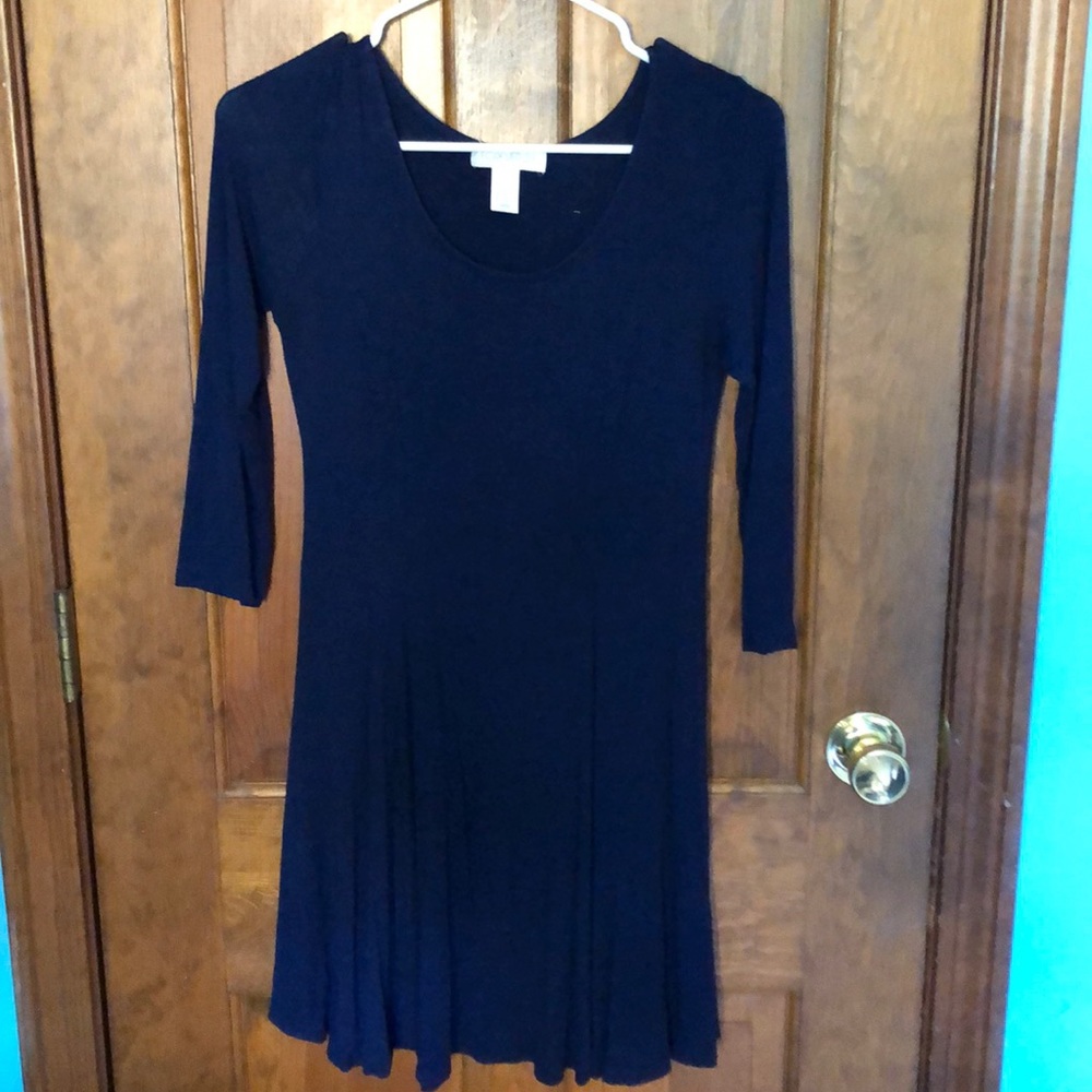 Forever 21 Long Sleeve Navy Dress